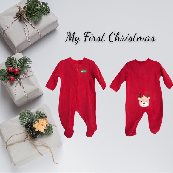 NWT Little Me My First Christmas Pajamas - Picture 1 of 12